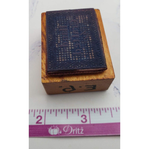 Hand Crafted Floral Welcome Sign PSX Wood Mounted Rubber Stamp - Picture 3 of 7